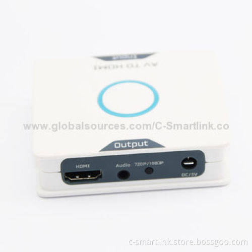 AV to HDMI Converter, Converter with 5V DC Power Supply, PAL/NTSC Input Video System, 1080P